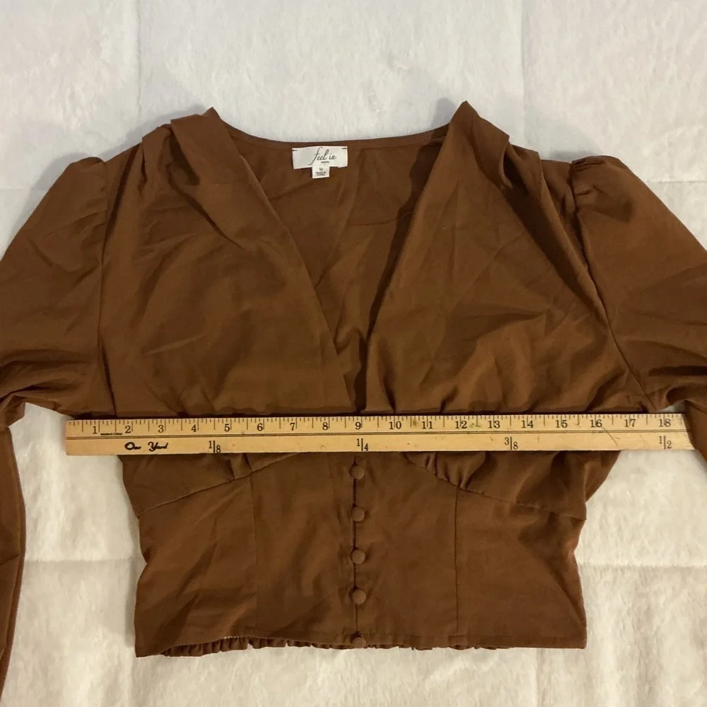 Elegant Brown Women's Top - Picture 5 of 7